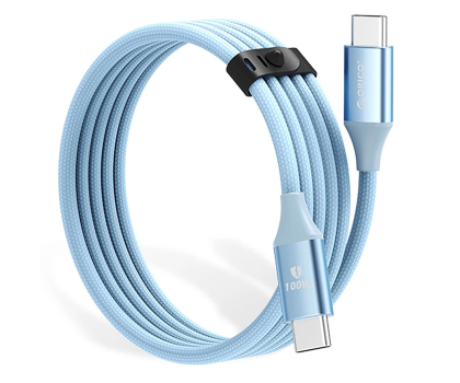 Kabel Orico CDX 100W 5A Power Delivery USB-C - USB-C 1m - niebieski ORICO-CDX-100CC-BL-BP-HU